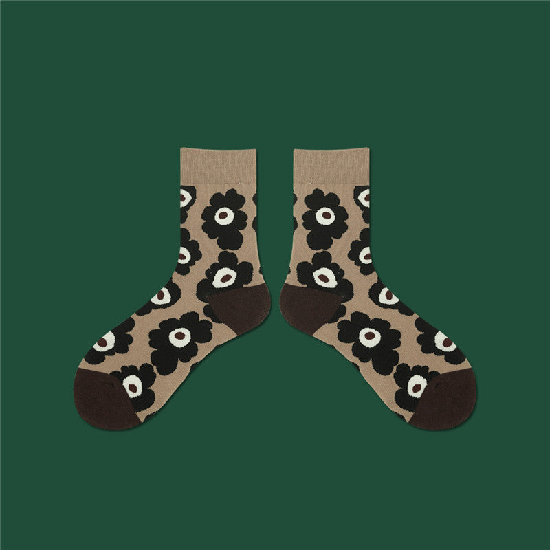 Retroinspirerade Blomstrumpor