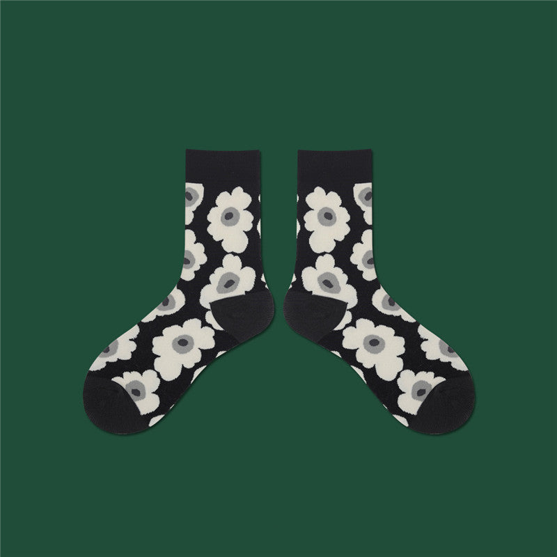 Retroinspirerade Blomstrumpor