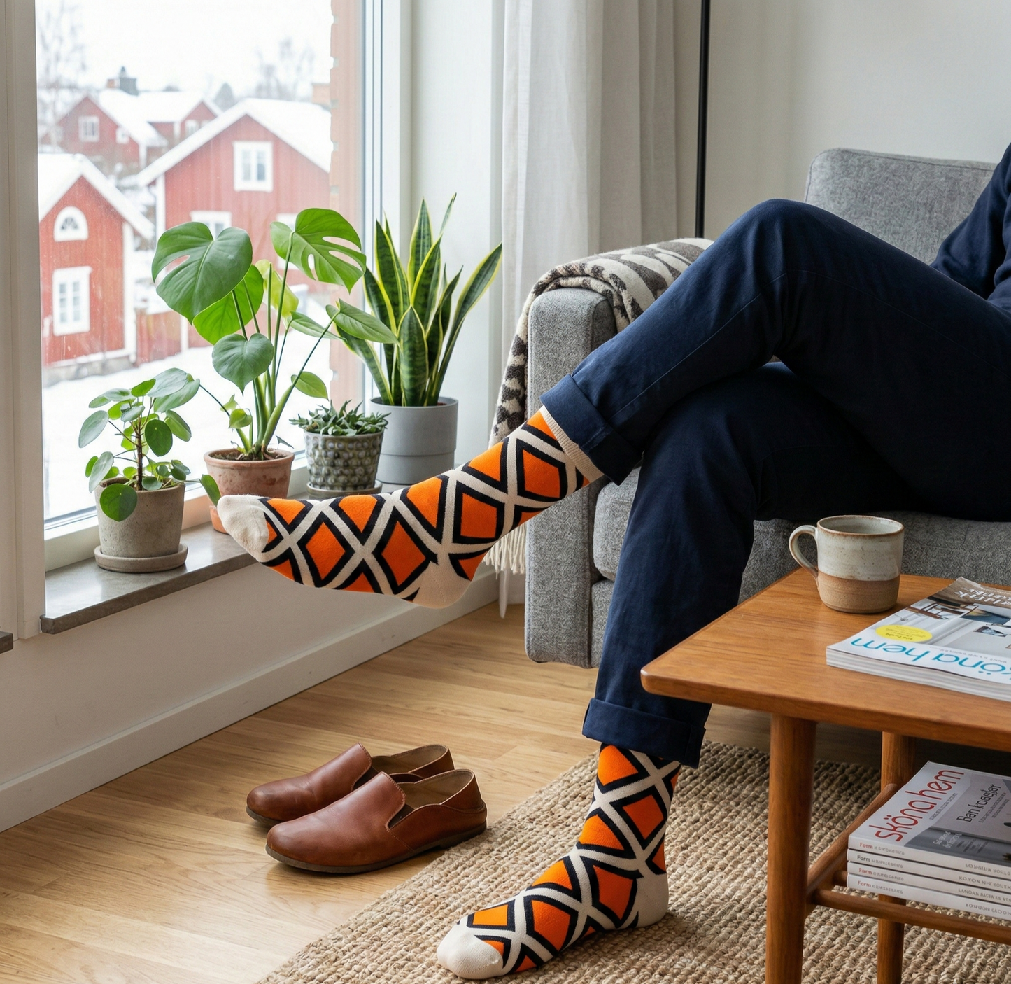 Färgstarka Motivstrumpor